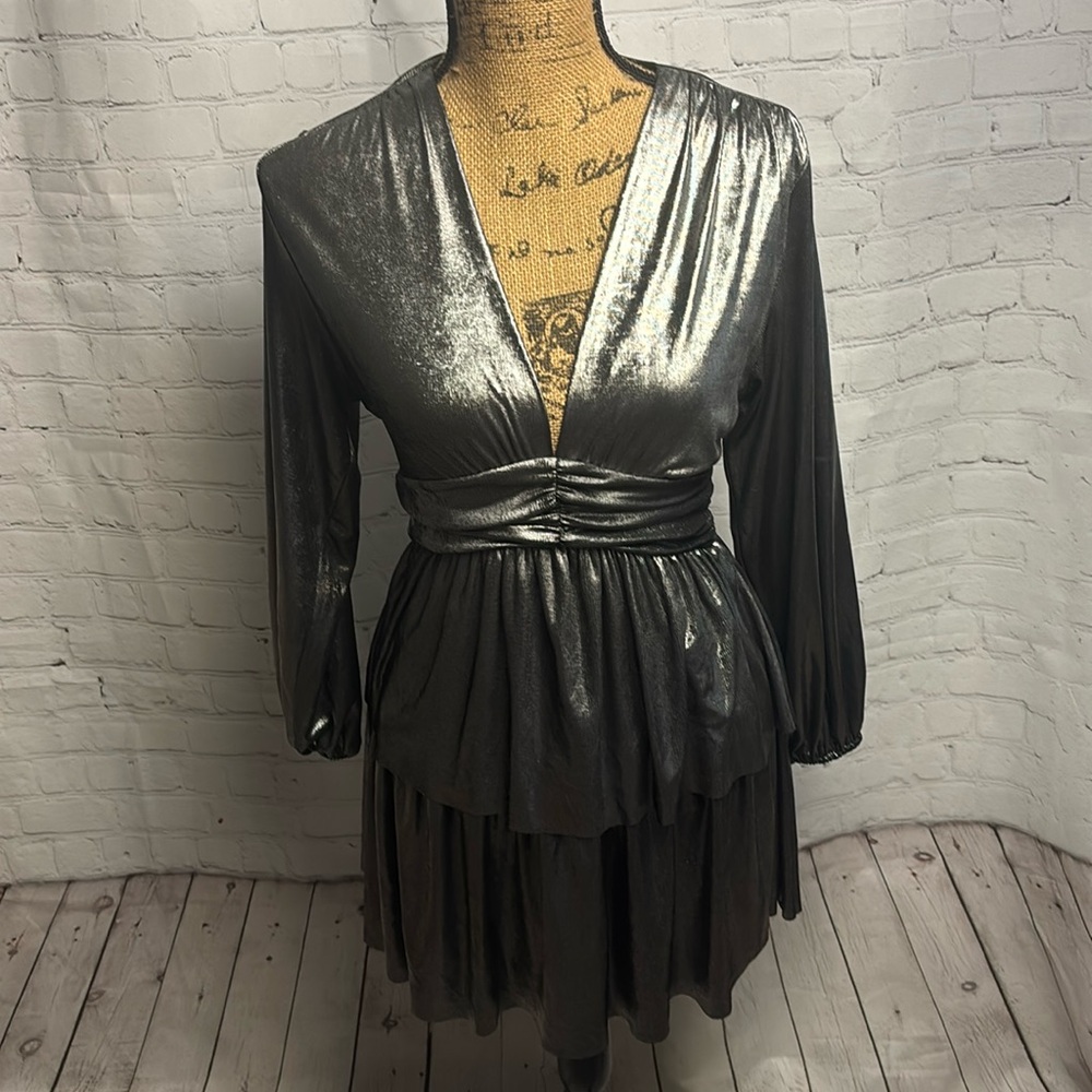 Zara Metallic Shine Dress